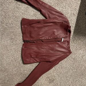 Women's Red Leather Jacket